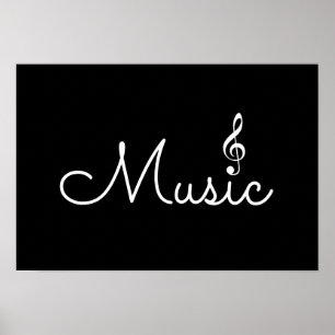 音楽:黒 ポスター