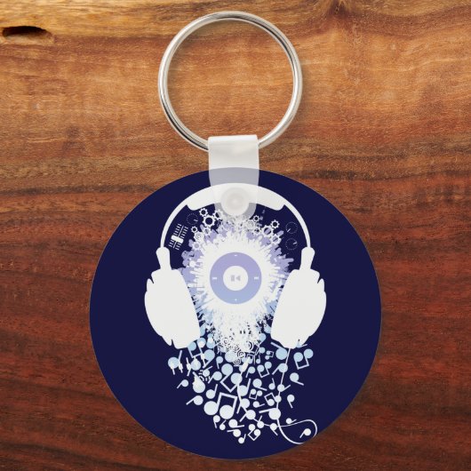 音楽(_D) キーホルダー (正面)