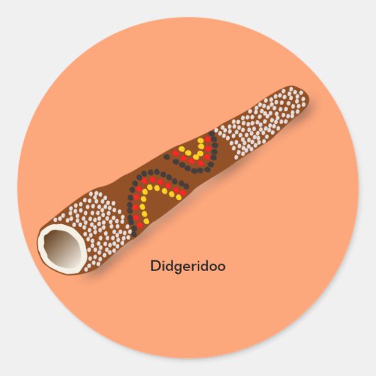 音楽: Didgeridoo ラウンドシール (正面)