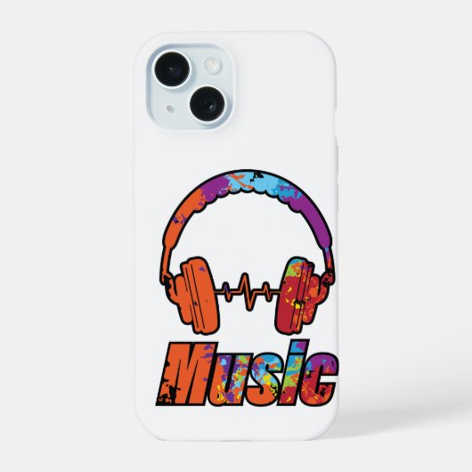 音楽 iPhone 15ケース (裏面)