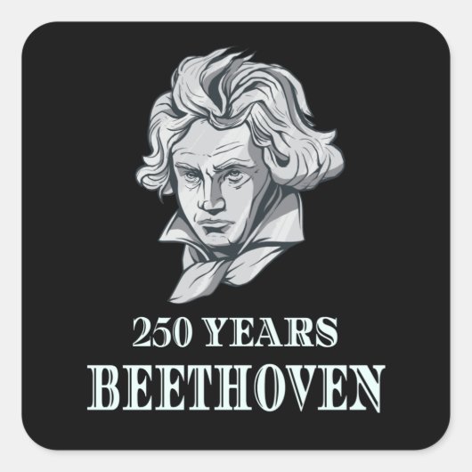 音楽 – Ludwig van Beethovenの250年 スクエアシール (正面)