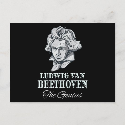 音楽 – Ludwig Van Beethoven The Genius ポストカード (正面)