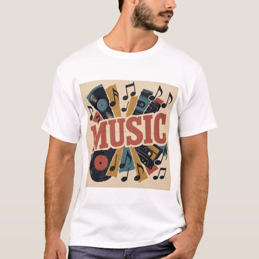 音楽 Tシャツ (正面)