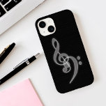 音楽 – Treble and Bassクレフ、 音符記号iPhone 14ケース Case-Mate iPhone 14ケース<br><div class="desc">クラシックなシンプルブラック/ホワイト音楽テーマの音楽 – トレブルとベースのクレフ、 音符記号iPhone 14ケース – 白いトレブルとベースのクレフ、 音符記号テクスチャ付きの黒い背景。音楽の愛。</div>