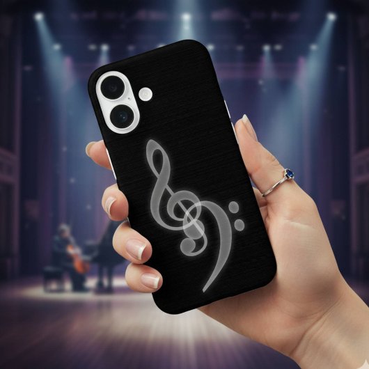 音楽 – Treble and Bassクレフ、 音符記号iPhone 16ケース Case-Mate iPhoneケース