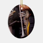 音楽 – Trumpet – 警察マーチングバンド セラミックオーナメント (右)