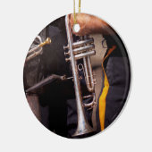 音楽 – Trumpet – 警察マーチングバンド セラミックオーナメント (左)