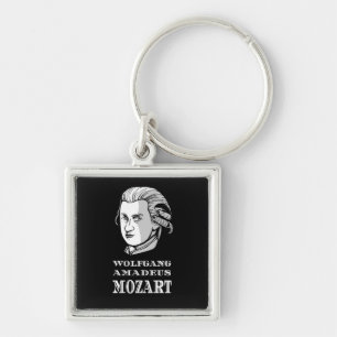 音楽 – Wolfgang Amadeus Mozartポートレート キーホルダー