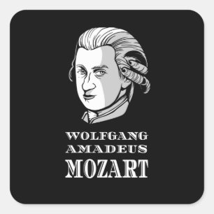 音楽 – Wolfgang Amadeus Mozartポートレート スクエアシール