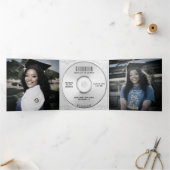 音楽CDアルバムカバー冊子卒業 三つ折り案内状 (内部)