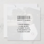 音楽CDアルバムカバー卒業パーティー 招待状 (裏面)