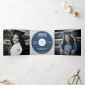 音楽CDアルバムカバー小冊子ブルー卒業 三つ折り案内状 (内部)