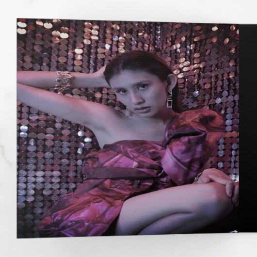 音楽CDアルバムカバー小冊子誕生日パーティー 三つ折り招待状 (内部最初)