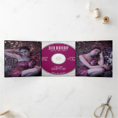 音楽CDアルバムカバー小冊子誕生日パーティー 三つ折り招待状 (内部)