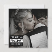 音楽CDアルバムカバー結婚式の日付を保存 招待状 (正面)