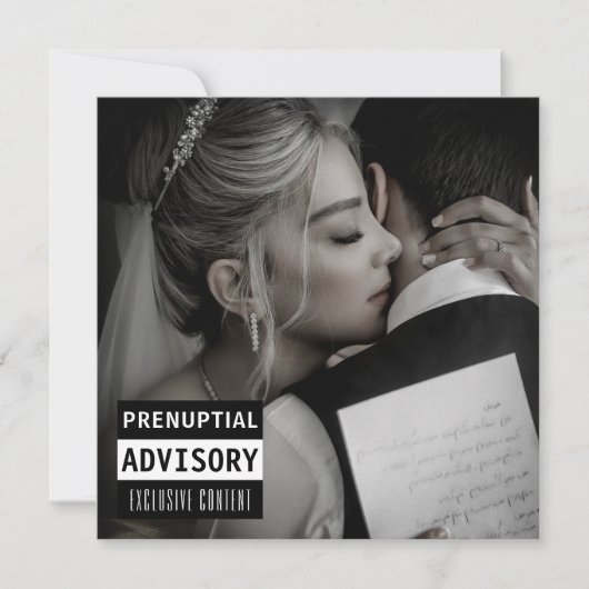 音楽CDアルバムカバー結婚式の日付を保存 招待状 (正面)