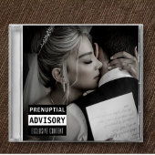 音楽CDアルバムカバー結婚式の日付を保存 招待状