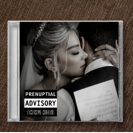 音楽CDアルバムカバー結婚式の日付を保存 招待状