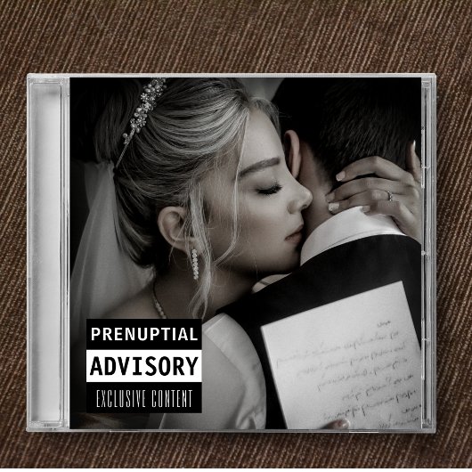 音楽CDアルバムカバー結婚式の日付を保存 招待状