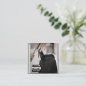 音楽CDケースアルバムカバーのヘアスタイリスト スクエア名刺 (スタンド正面)