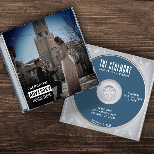 音楽CDケースアルバムカバーブルー結婚ズ 招待状