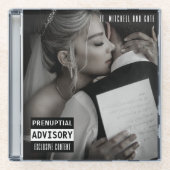 音楽CDケースアルバムカバー結婚ズ ガラスコースター (正面)