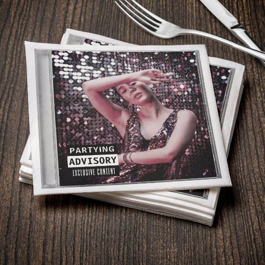 音楽CDケースアルバムカバー誕生日パーティー スタンダードカクテルナプキン