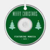 音楽CDフォトグリーンクリスマスツリー メタルオーナメント (裏面)