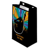 音楽DJのカスタムな文字のギフトバッグ スモールペーパーバッグ (正面アングル)