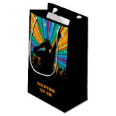 音楽DJのカスタムな文字のギフトバッグ スモールペーパーバッグ (裏面アングル)