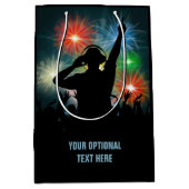 音楽DJのカスタムな文字のギフトバッグ ミディアムペーパーバッグ (正面)