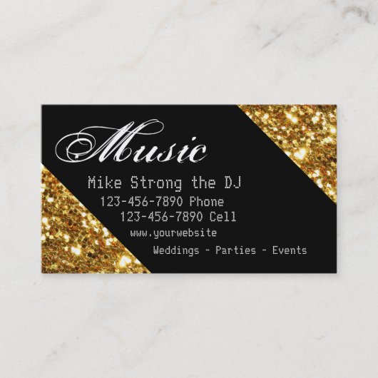 音楽DJの名刺 名刺 (正面)