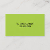音楽DJの名刺 名刺 (裏面)