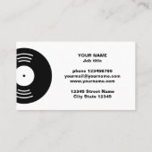 音楽DJのDJのディスクジョッキーの名刺のテンプレート 名刺 (裏面)