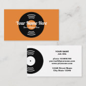 音楽DJのDJのディスクジョッキーの名刺のテンプレート 名刺 (正面/裏面)