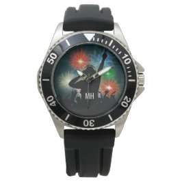 音楽DJカスタムモノグラム時計 腕時計