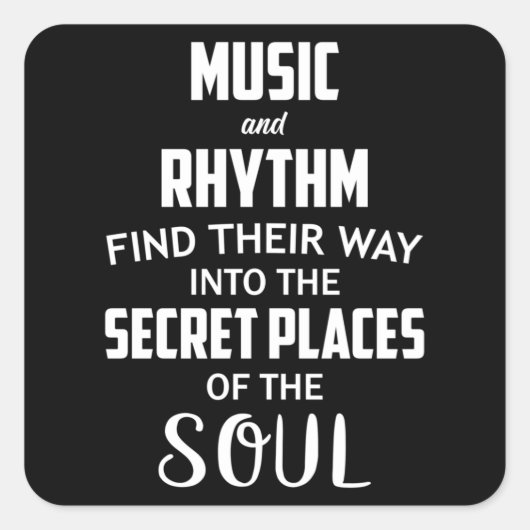 音楽DJダンスアートヒップホップギターギフトおもしろいアイディア スクエアシール (正面)