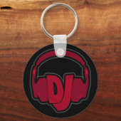 音楽DJヘッドフォン キーホルダー (正面)