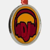 音楽DJヘッドフォン メタルオーナメント (右)