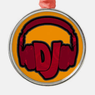 音楽DJヘッドフォン メタルオーナメント