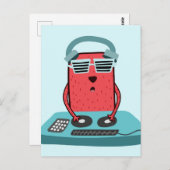 音楽DJミキサースクールバンドクールミュージシャンアート ポストカード (正面/裏面)