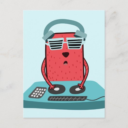 音楽DJミキサースクールバンドクールミュージシャンアート ポストカード (正面)