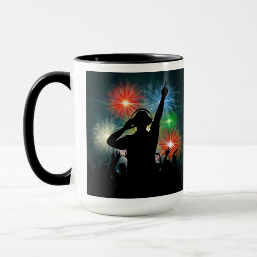 音楽DJモカスタムノグラムマグ マグカップ (左)