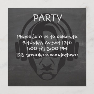 音楽DJモダン放電加工パーティの招待状 招待状