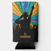 音楽DJ名前をカスタムする スリム缶クーラー (裏面)