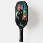 音楽DJ名前をカスタムする ピックルボールラケット (左)