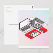 音楽DJ機器 ポストカード (正面/裏面)