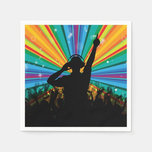 音楽DJ紙ナプキン スタンダードカクテルナプキン (正面)