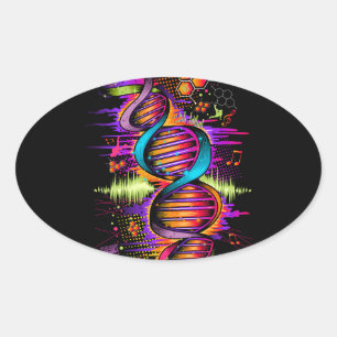 音楽DNA 楕円形シール