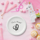 音楽Gハートレッツパーティー ペーパープレート (パーティー)